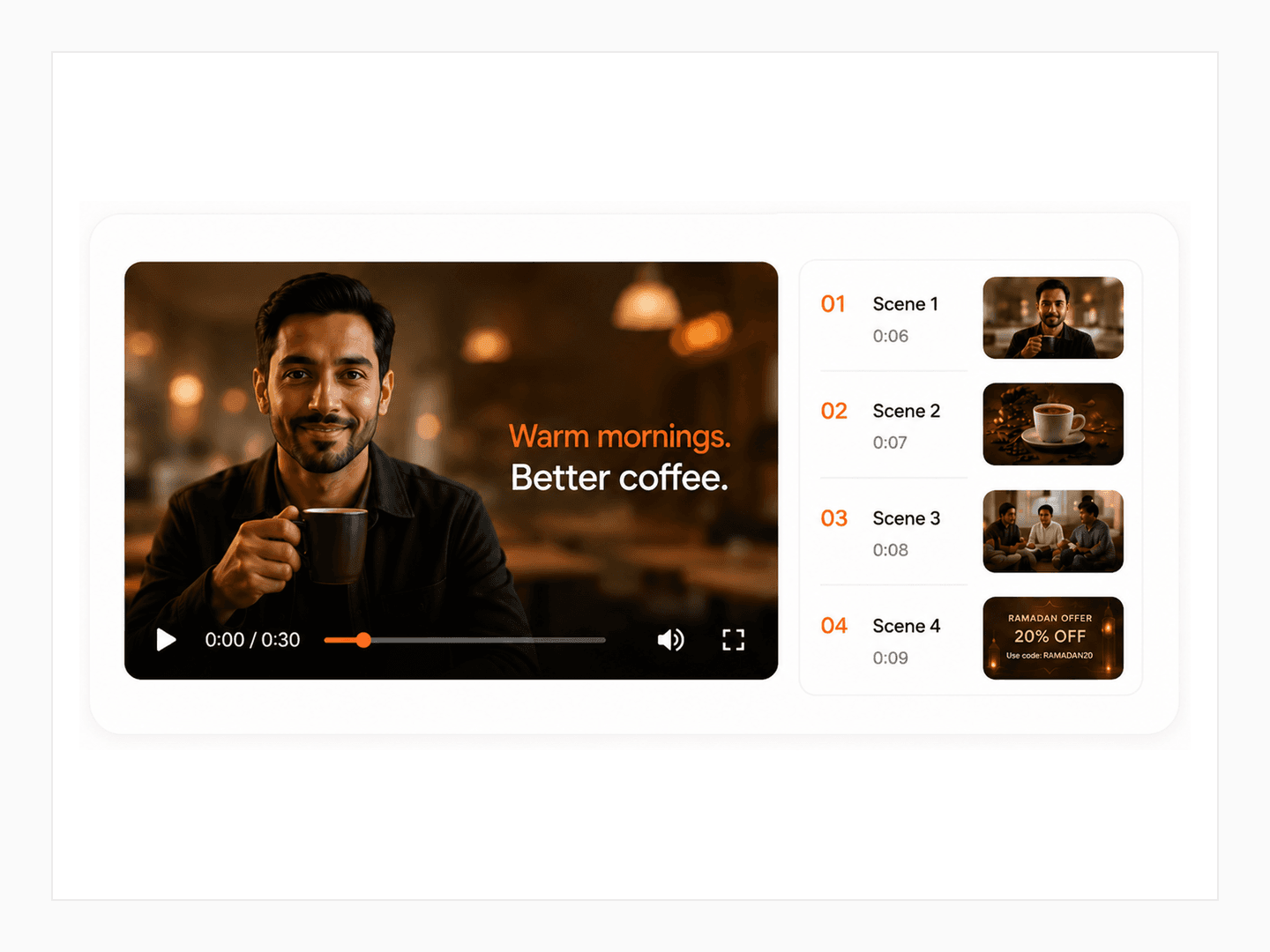 Preview in minutes. Iterate scene by scene.
